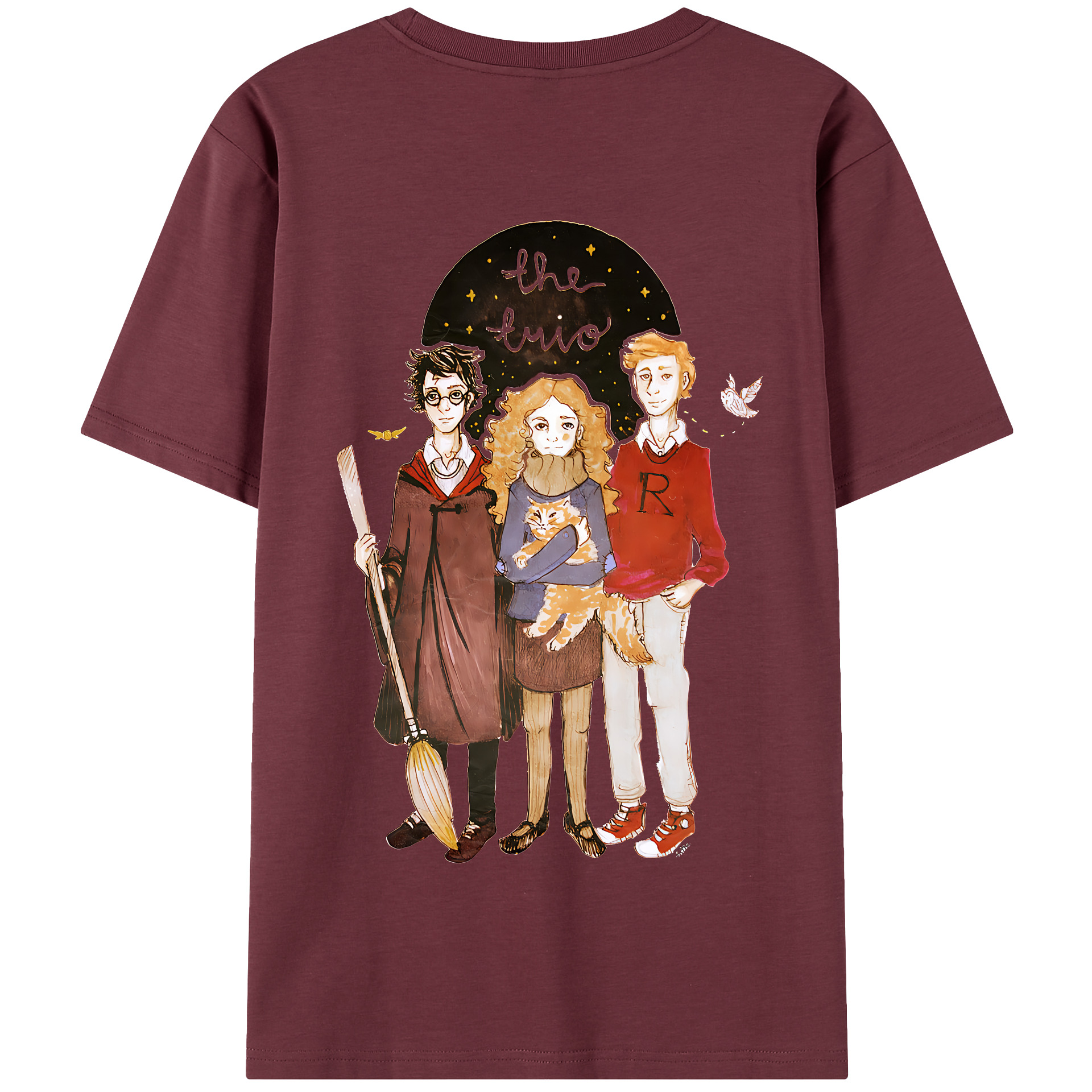（画像用） Harry Potter ハリー・ポッターシリーズ 綿100％半袖Tシャツ（背面プリント）